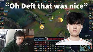 Caedrel Is Impressed By HLE Deft's Ezreal R Flash!!!