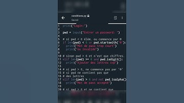 Python: les conditions if elif else - #7