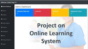 Project on Online Learning System in JSP and Servlets