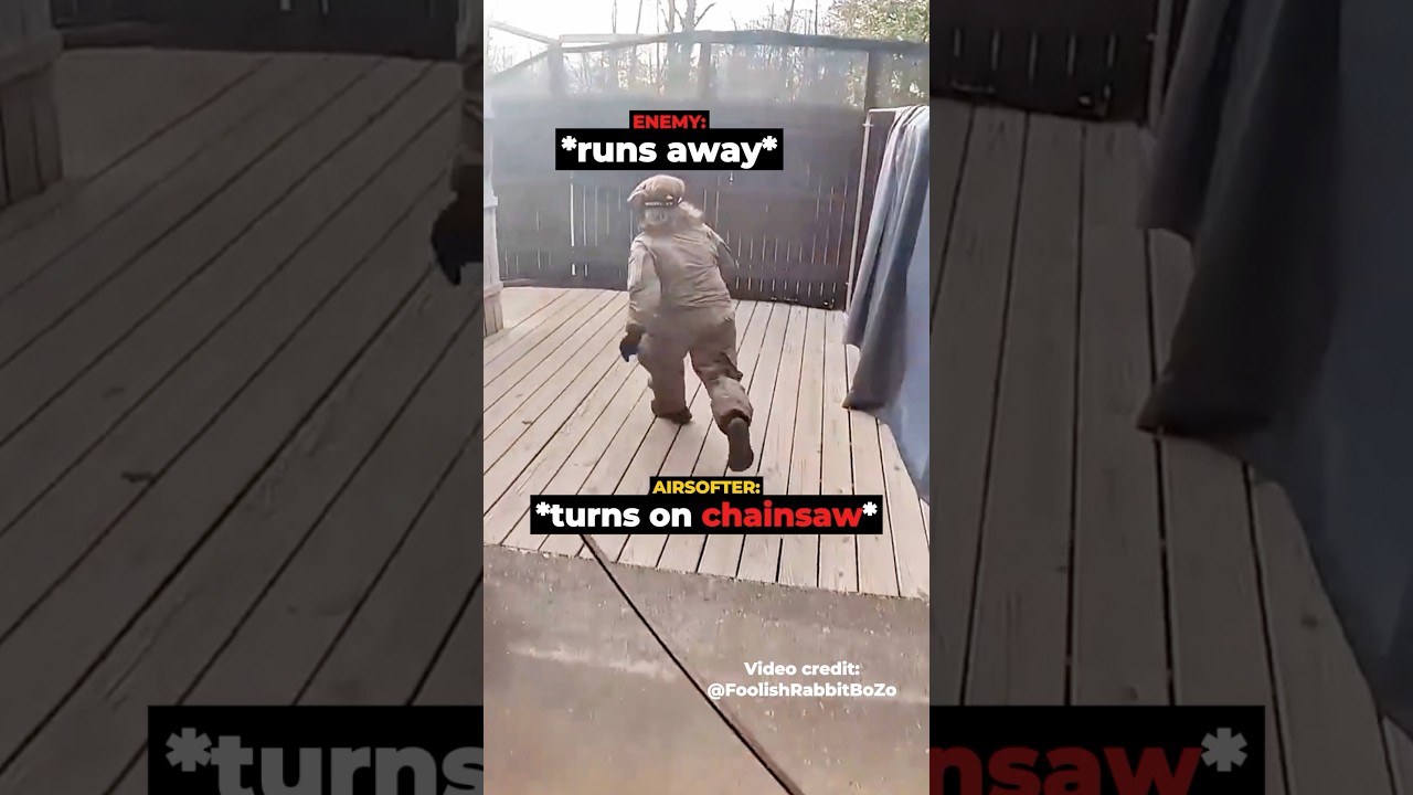 When Enemy Gets Chased With A Chainsaw…