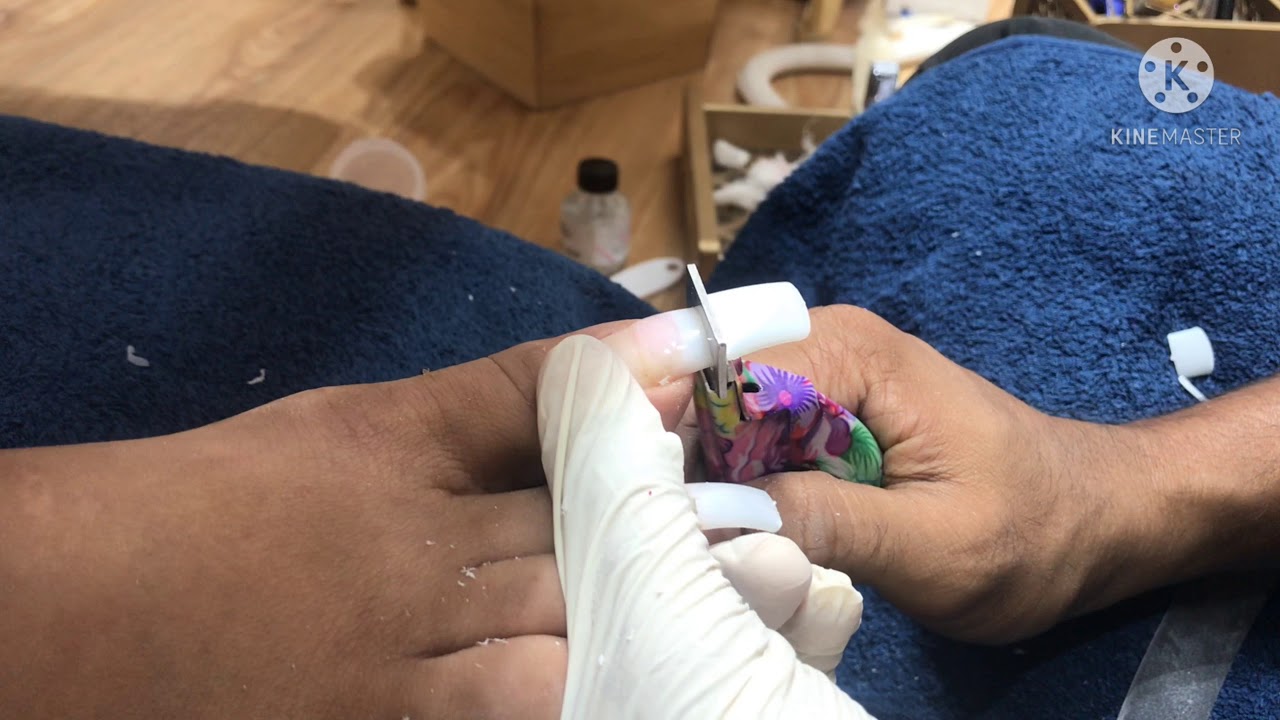 Toe nail extension with design 💅 YouTube