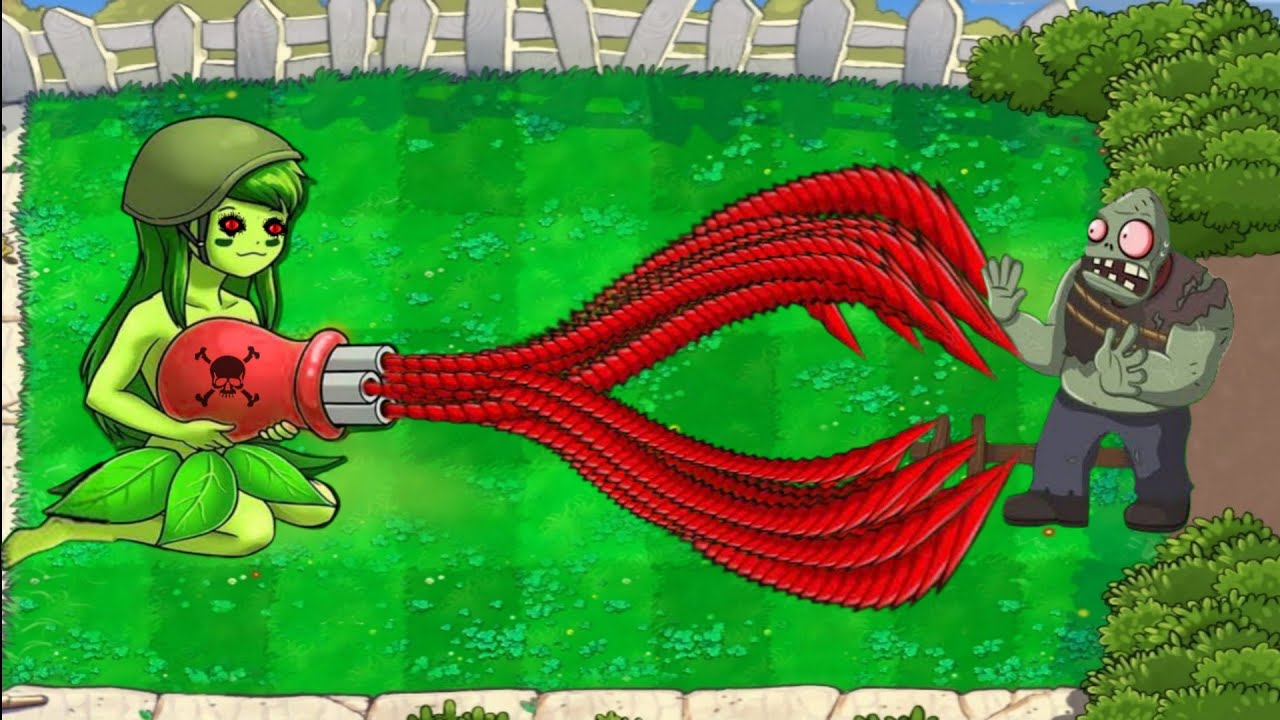 Hyper Girl Gatling Pea vs DR Zomboss vs ALL Zombies | Plants vs Zombies ...