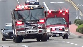 Oceanside Fire E2111 & M2191 Responding