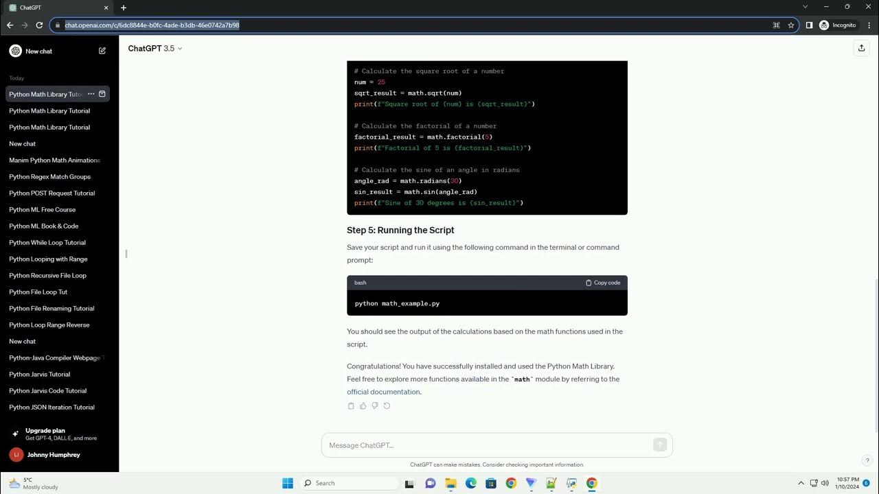 python math library install - YouTube