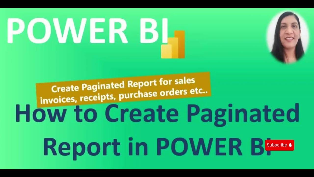 How to create Paginated Report using POWER BI Report Builder - YouTube