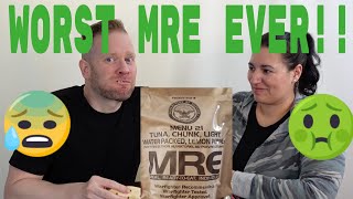 THE WORST MRE WE HAVE EVER TRIED! MUST SEE LEMON PEPPER TUNA MRE TASTE TEST WITH A VETERAN! by Matt and Jenn Try The World 350 views 3 years ago 16 minutes