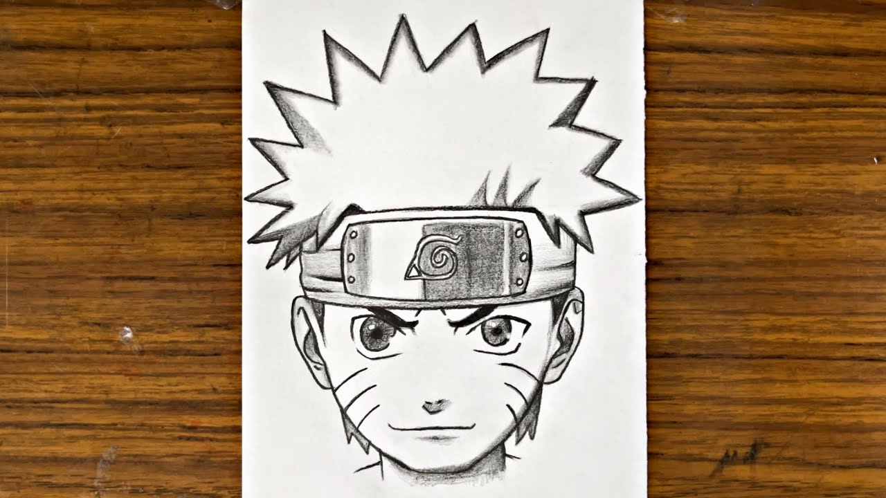 how to draw Naruto Uzumaki step-by-step using just a pencil || Easy drawings  for beginners - YouTube