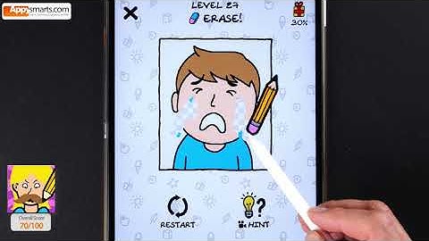 Just Erase - Doodle Puzzle Game Gameplay - All levels of Just Draw (Erase Mode) quick walkthrough.