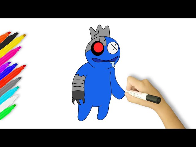 How To Draw Cyborg Orange 🌈 Rainbow Friends 