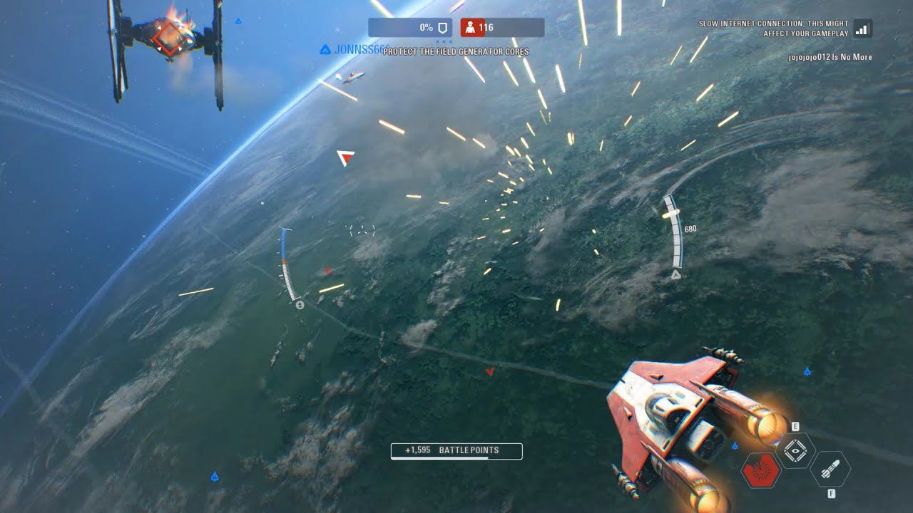 AWing Starfighter Assault 8,225 Score Gameplay (Star Wars Battlefront 2) YouTube