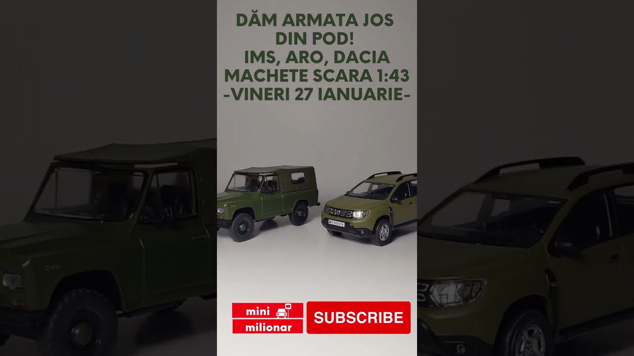 DĂM ARMATA JOS DIN POD! IMS, ARO, DACIA. ARMY DIECAST 1/43