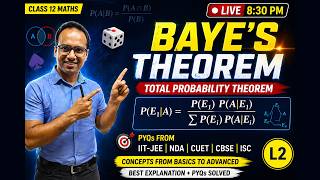 Bayes Theorem 🔥 | Total Probability + PYQs | Class 12 Maths LIVE
