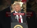 "I've been better to you than your parents," Trump told crowd at General Motors facility in Michigan
