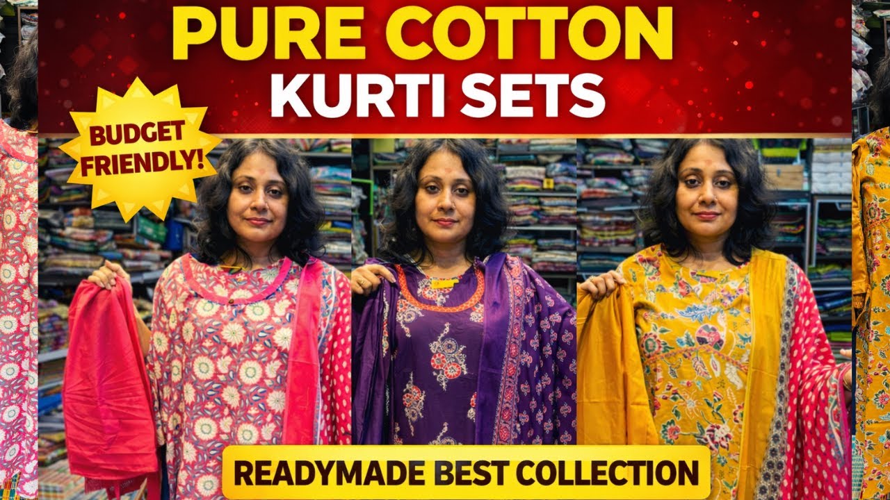 Комплекты из трех предметов из чистого хлопка: курти и блузки в Раджаджинагаре, Бангалор. Коллекц...