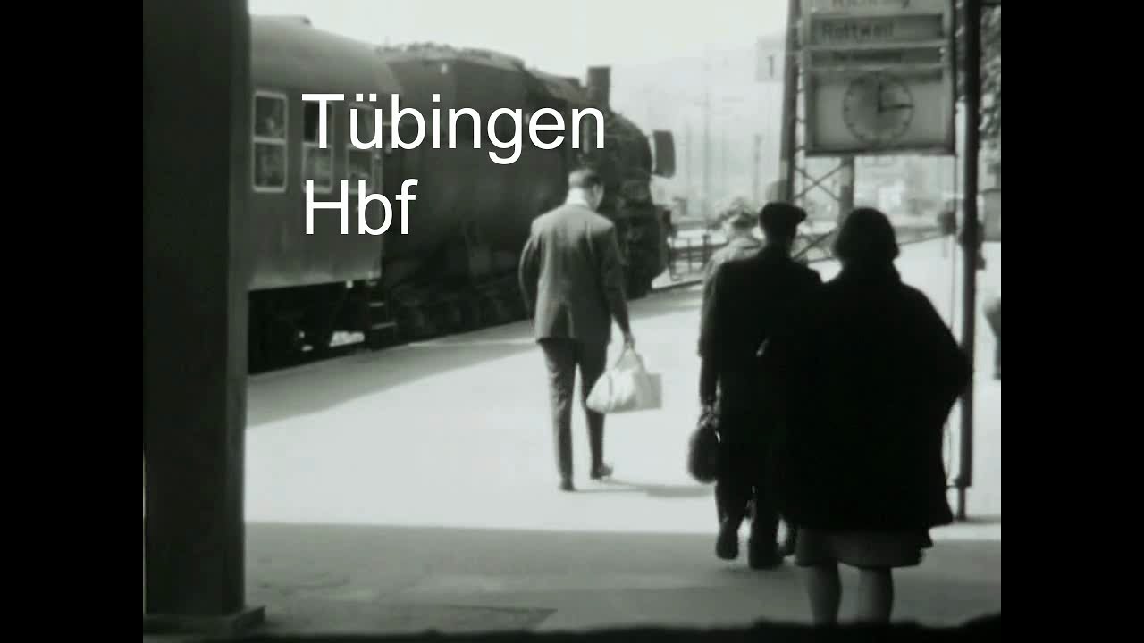 Dampf in Tübingen Hbf 1965