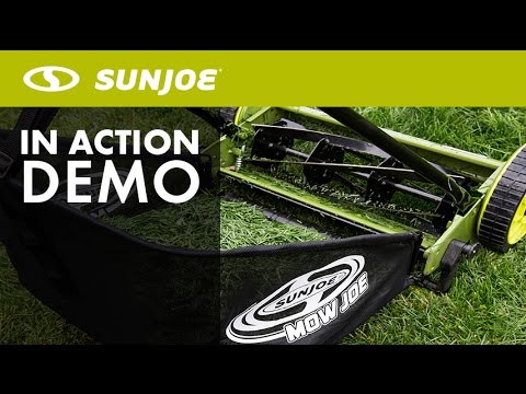 MJ500M - Sun Joe Mow Joe 16-Inch Manual Reel Mower with Catcher - Live Demo  