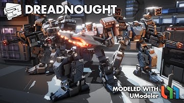 The Combat Robot - The Dreadnought modeled with UModeler in Unity.