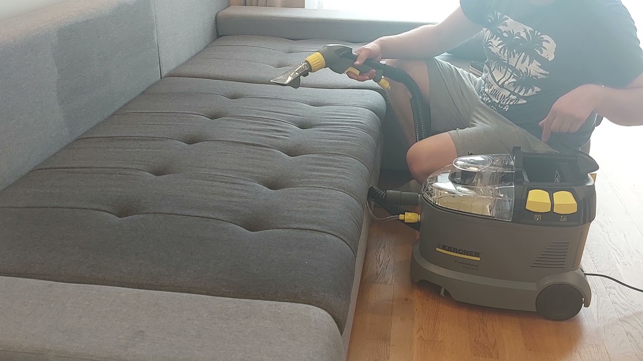 Как правильно делать химчистку дивана экстрактором