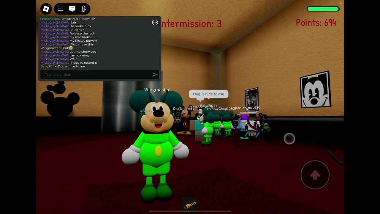 Mickey elevator in Roblox￼