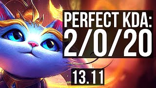 YUUMI & Kalista vs SORAKA & Ashe (SUP) | 2/0/20, 2.7M mastery, 1800+ games | KR Master | 13.11