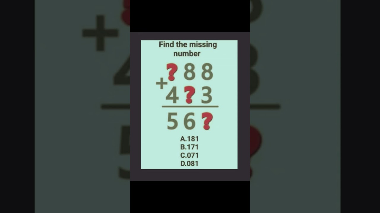 Find the missing number 🔢♾️🫶🏻