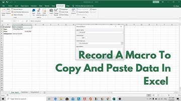 How To Record Macro To Copy And Paste Data In Excel
