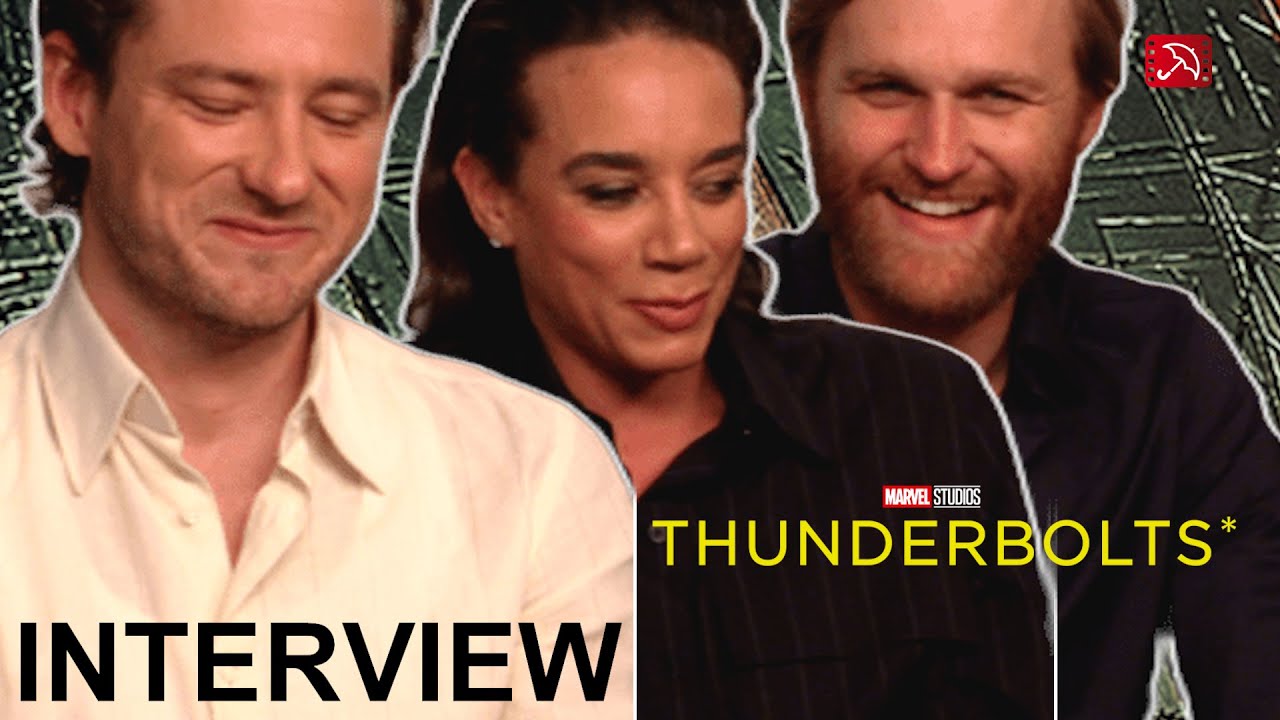 Lewis Pullman, Hannah John-Kamen & Wyatt Russell talk THUNDERBOLTS* iNTERVIEW (2025) / Marvel, MCU