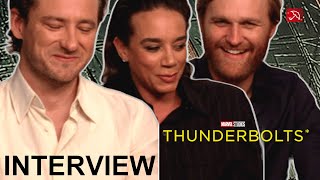 Lewis Pullman, Hannah John-Kamen & Wyatt Russell talk THUNDERBOLTS* iNTERVIEW (2025) / Marvel, MCU