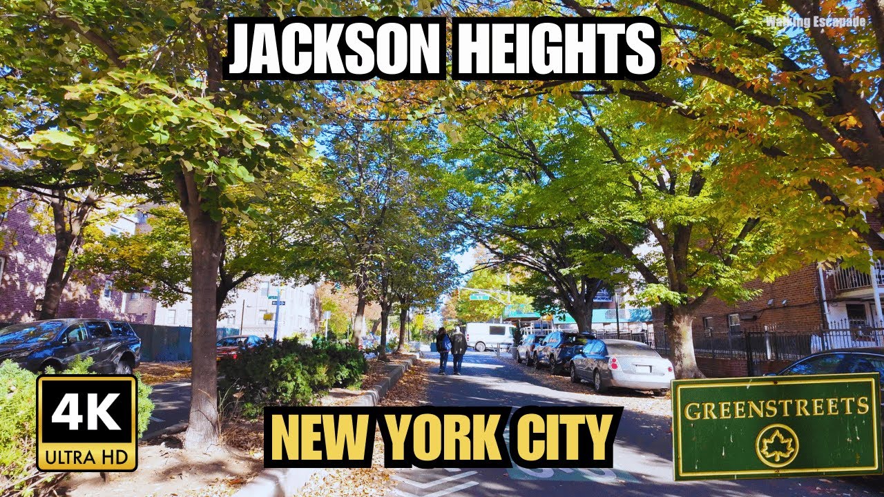 Walking Jackson Heights Greenstreets | 34th & 35th Ave | Queens New York City Tour 4K