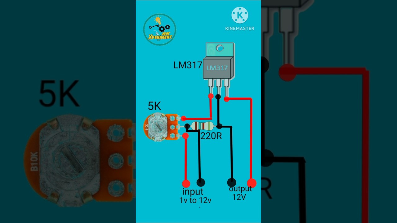 1 to 12v adjustable voltage Regulator circuit diagram 