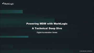 Powering MDM with MarkLogic - A Technical Deep Dive