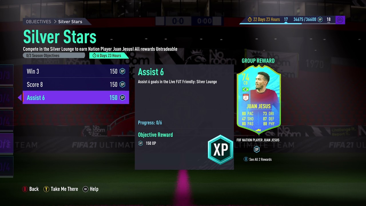 74 Juan Jesus Silver Stars Objectives FOF National Player FIFA 21