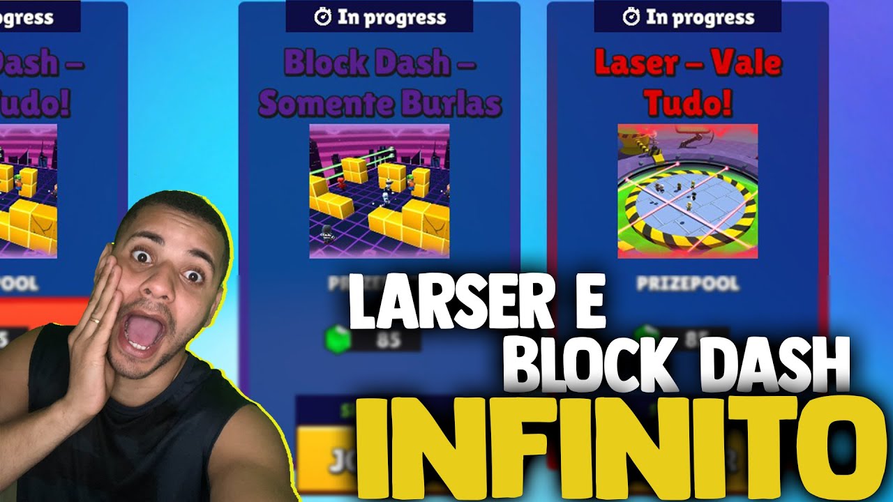 Block dash e laser infinito no stumble guys - Dluz Games