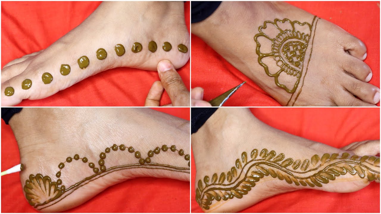 4 Most Easy Karva Chauth Special Leg Mehndi Design Simple Mehndi