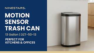 Best Wide-Opening Kitchen Trash Can | Ninestars 13 Gal Motion Sensor Trash Can