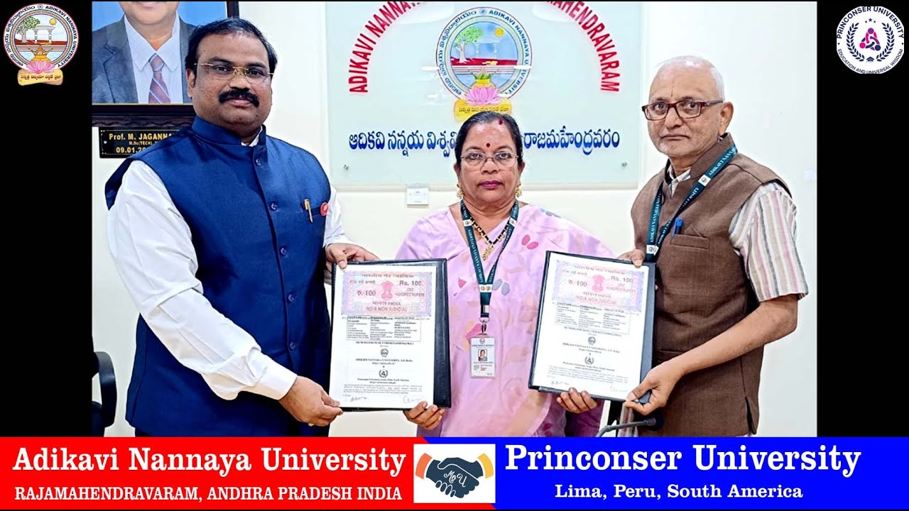 Adikavi Ranna Adikavi nannaya University Signs MoU With Princonser University, Peru ...