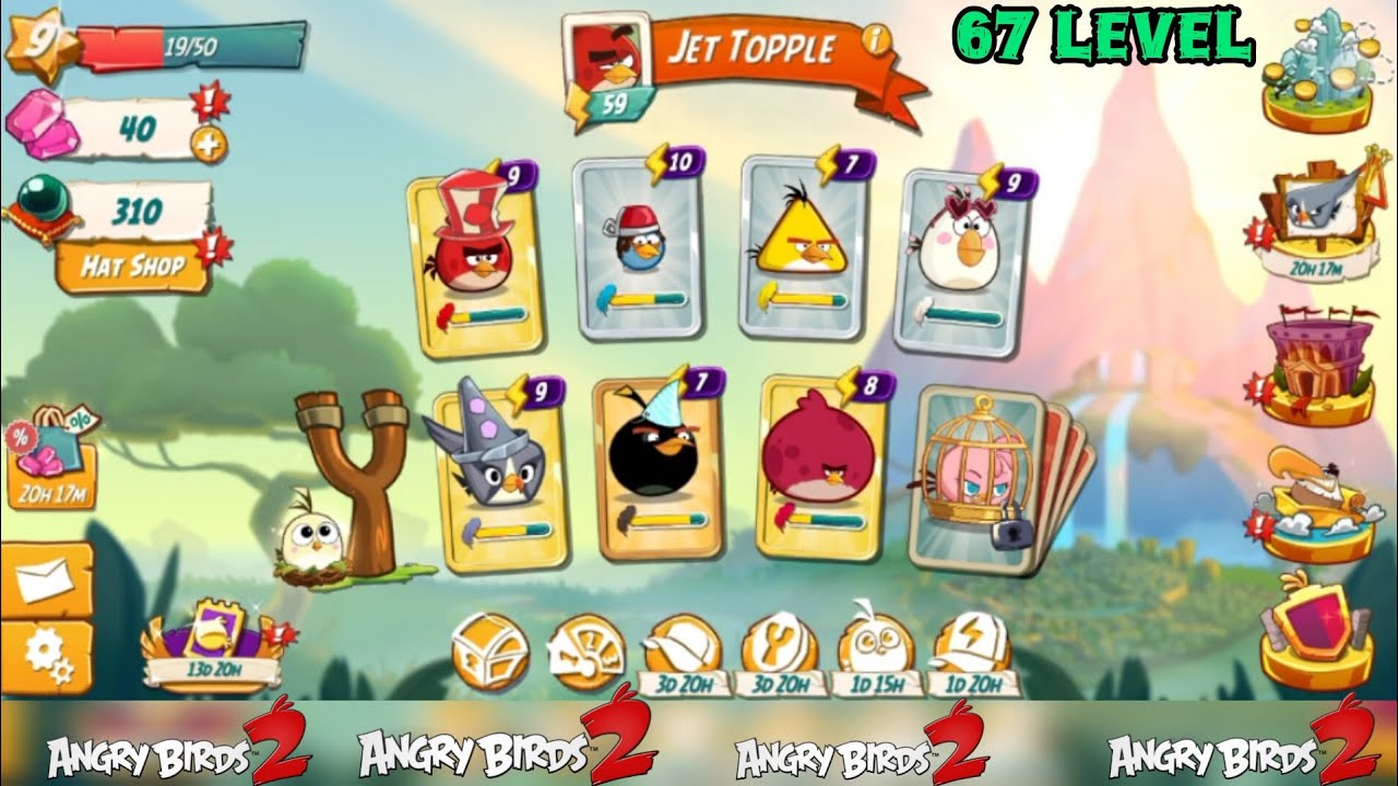 67 level complete Angry birds 2 gameplay (android, iOS) #angrybirds2 # ...
