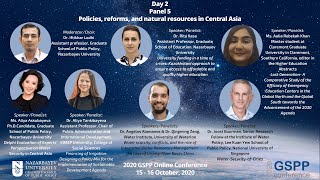 GSPPCONF2020 Panel 5  Policies, reforms, and natural resources in Central Asia