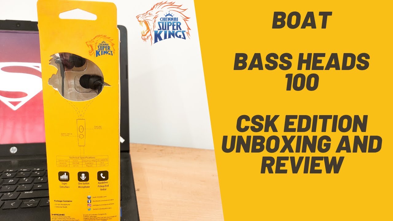 Boat BassHeads 100 Chennai Super Kings Edition Best Wired Earphones