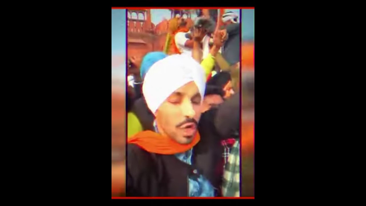 Deep Sidhu live at Red fort Delhi in kisan rally kisan parade Delhi Farmers protest