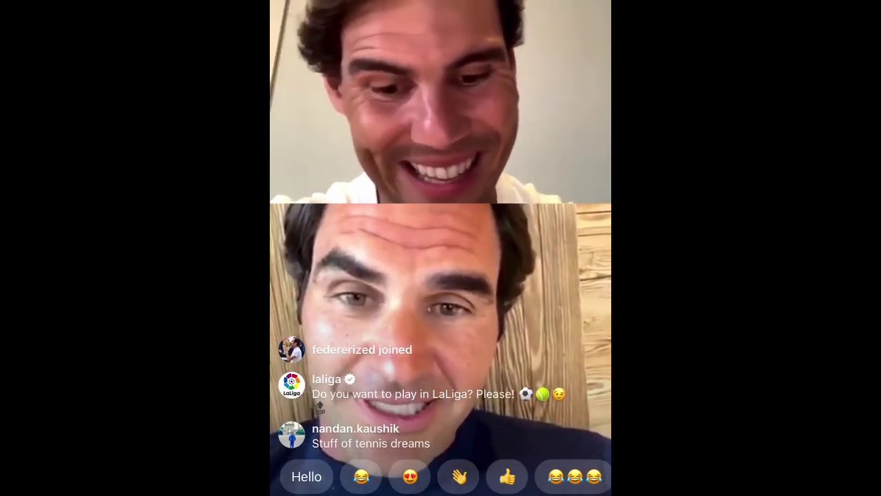 Roger Federer And Rafael Nadal INSTAGRAM LIVE!