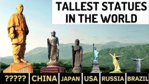 3D animation of the tallest statue size comparison