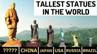 3D animation of the tallest statue size comparison