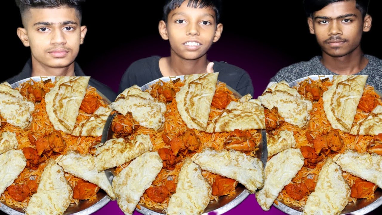 Big Challenge Of Chicken🐔 Biryani with Omlet | Chicken🐓 Biryani and Omlette Eating Competition