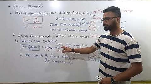 Nominal shear Stress | Design shear strength |Maximum shear strength | By Krishna Sir