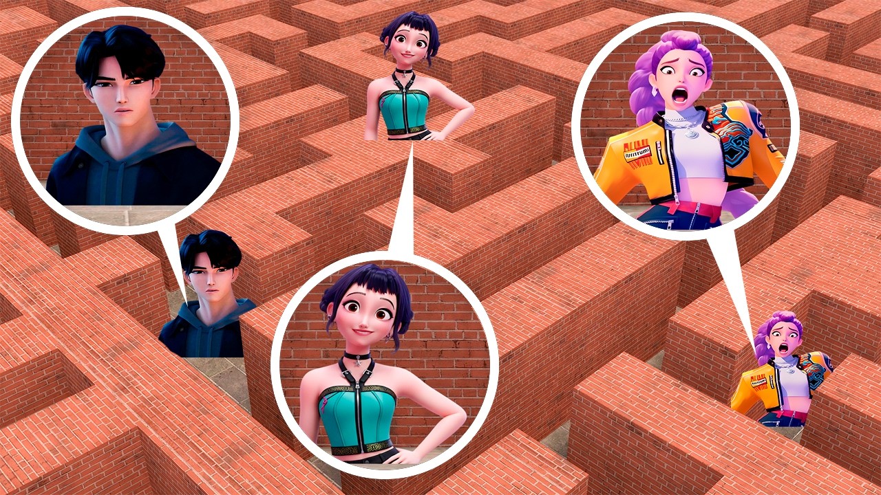 I FOUND KPOP DEMON HUNTERS FAMILY IN MAZE In Garry's Mod!