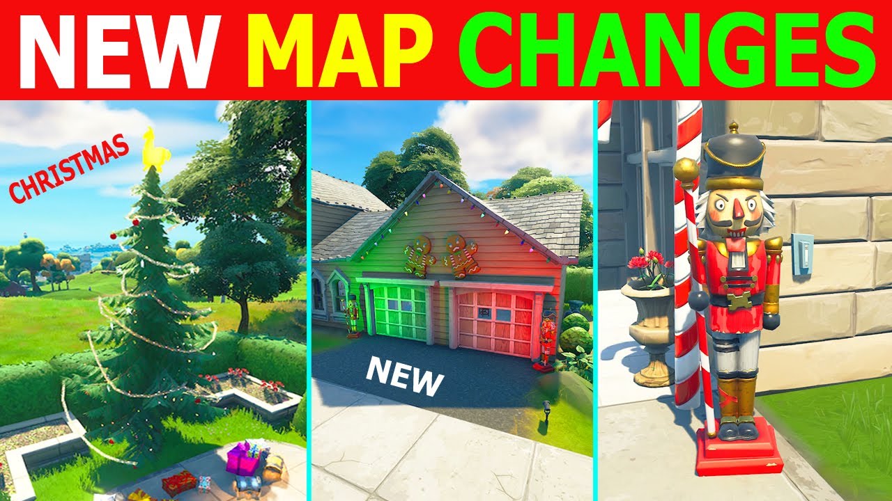 All Fortnite Map Changes! Winterfest & Christmas Decorations! Fortnite Update v15.10