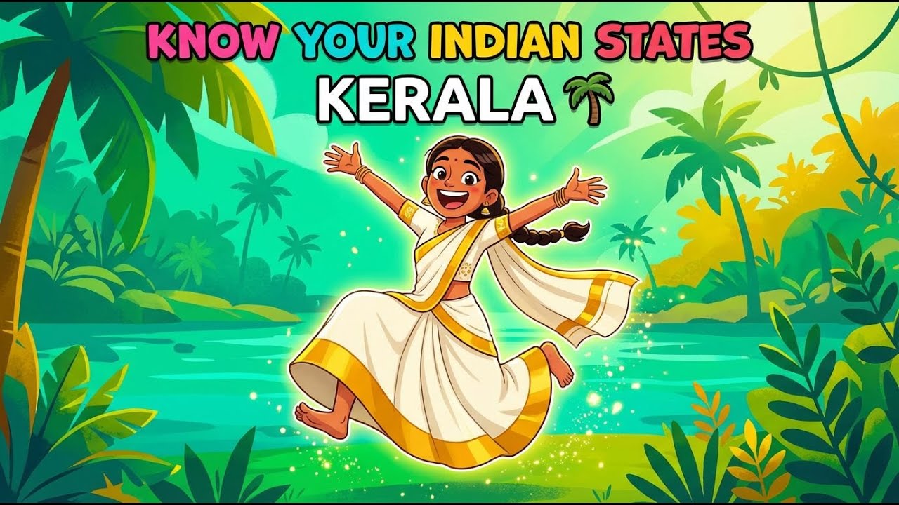 Kerala - God's Own Country 🌴 | Know Your Indian States | 2 Minutes with Ananya 🇮🇳