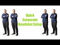 Corporate Headshot setup with Godox flash