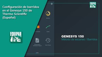 Thermo Scientific - Configuración de barridos en el Espectrofotómetro Genesys 150